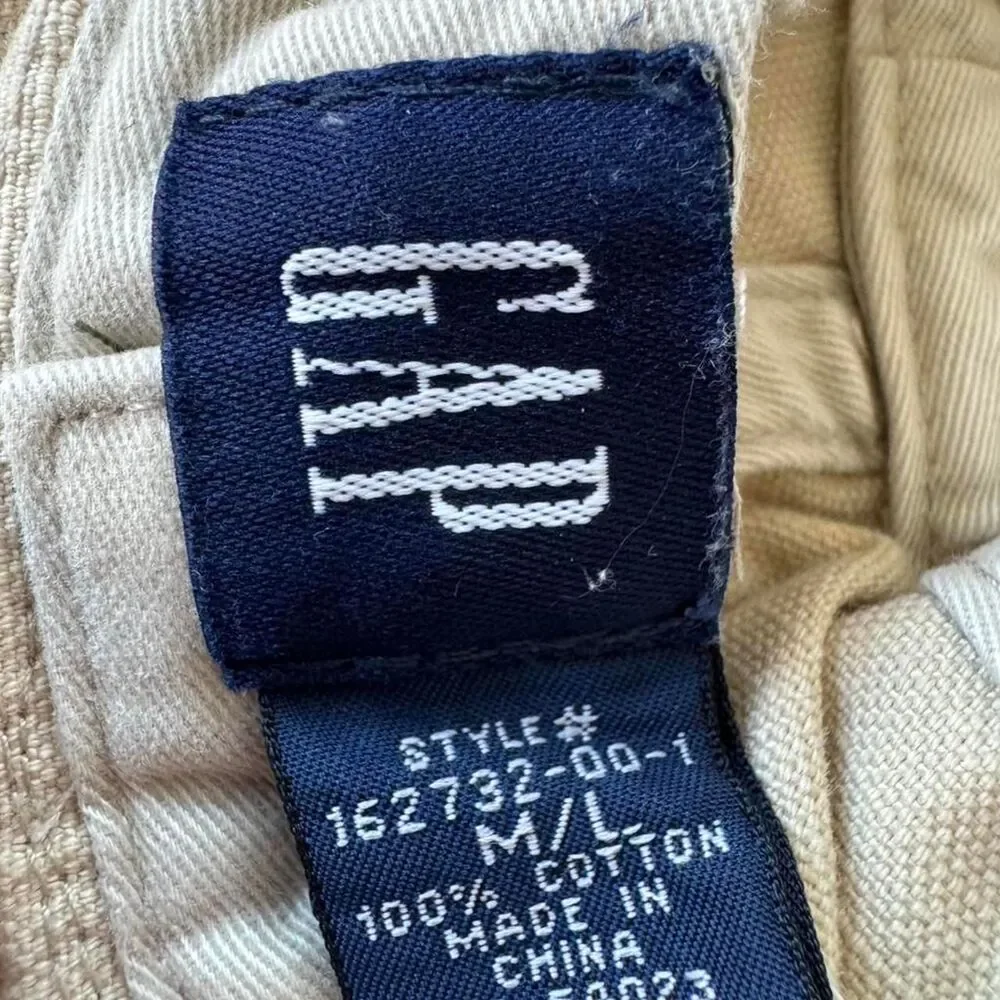Gap Bucket Hat Khakis Beige‎ Embroidered G Logo Cotton M/L Classic Preppy